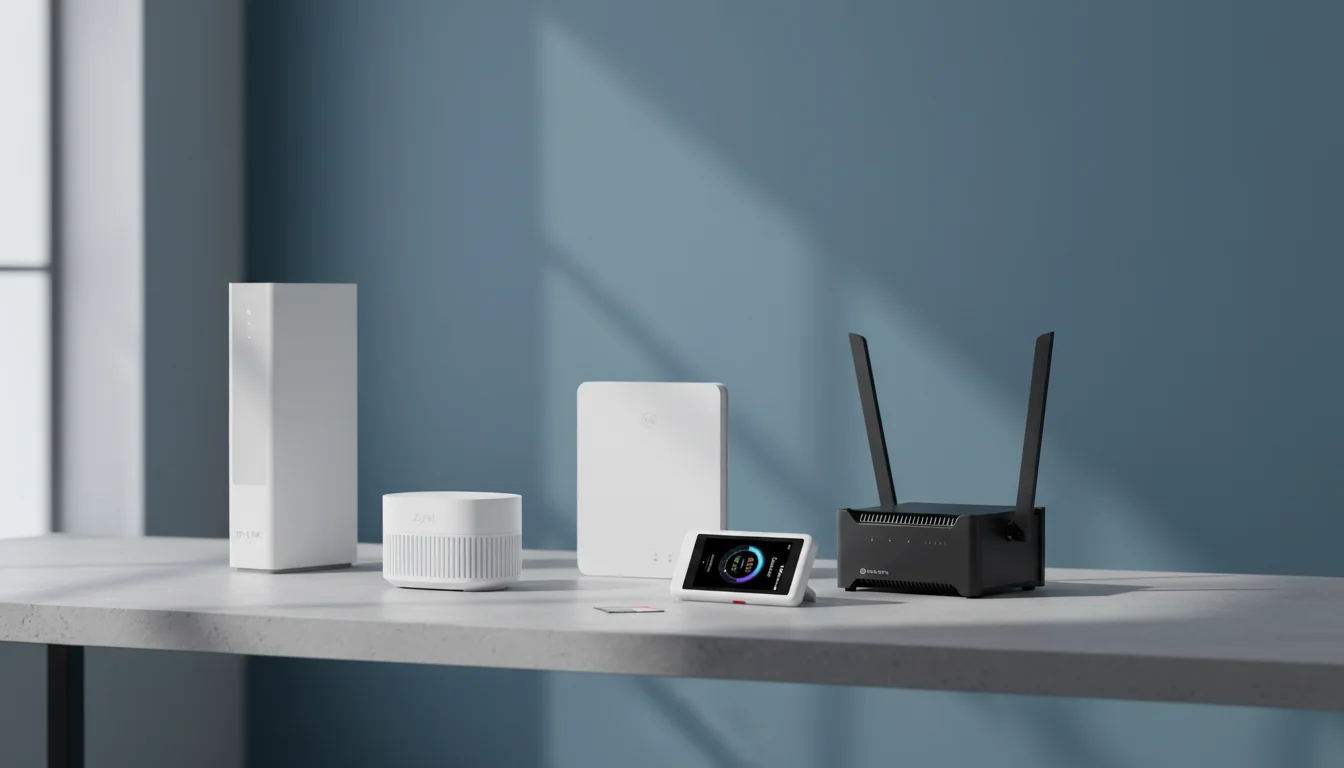 De bedste 5G-routere 2026 samlet på et bord - testens modeller