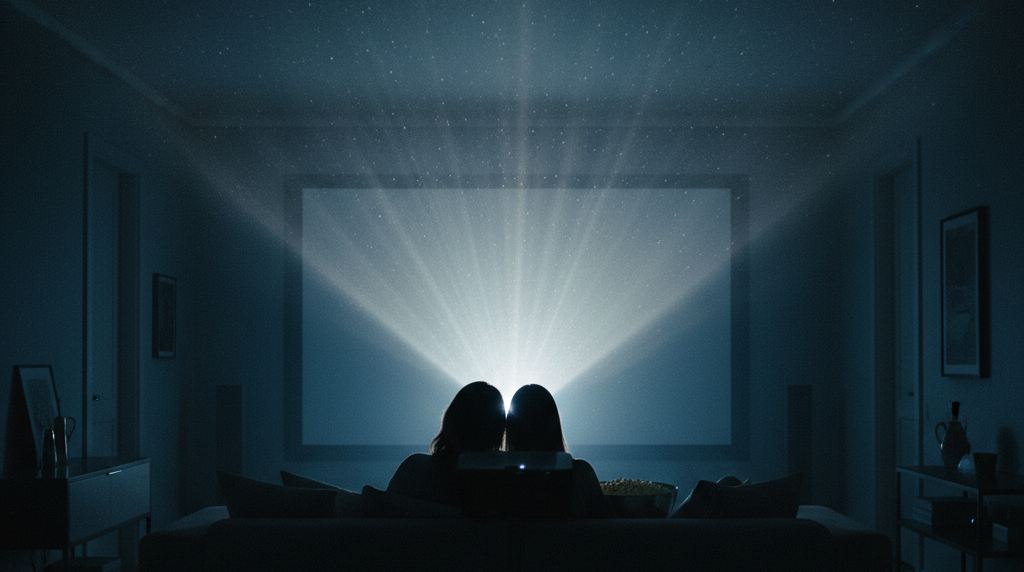 Filmaften hjemme i sofaen med popcorn